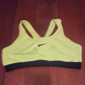 Nike Women's Lime Sports Bra with Black Trim